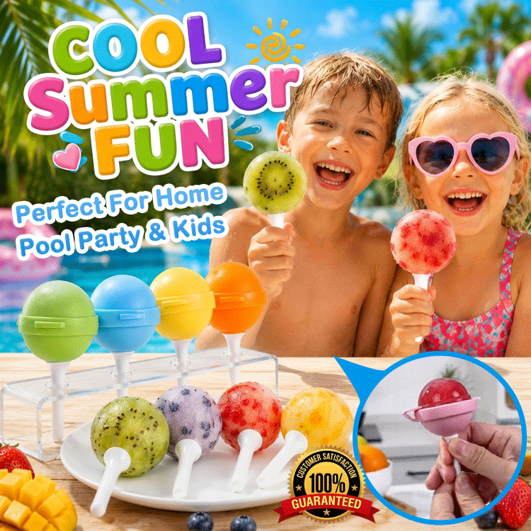 BPA-Free Silicone Round Popsicle Mold – Homemade Fruit Ice Pop Maker