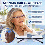 Automatic-Focus Near & Far Glasses – Blue-Light Filtering Everyday Readers