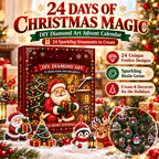 24-Piece Christmas DIY Diamond Art Ornament Kit – Sparkling Holiday Craft Set