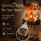 Spooky-Cute Ghost Campfire Plug-In Night Light