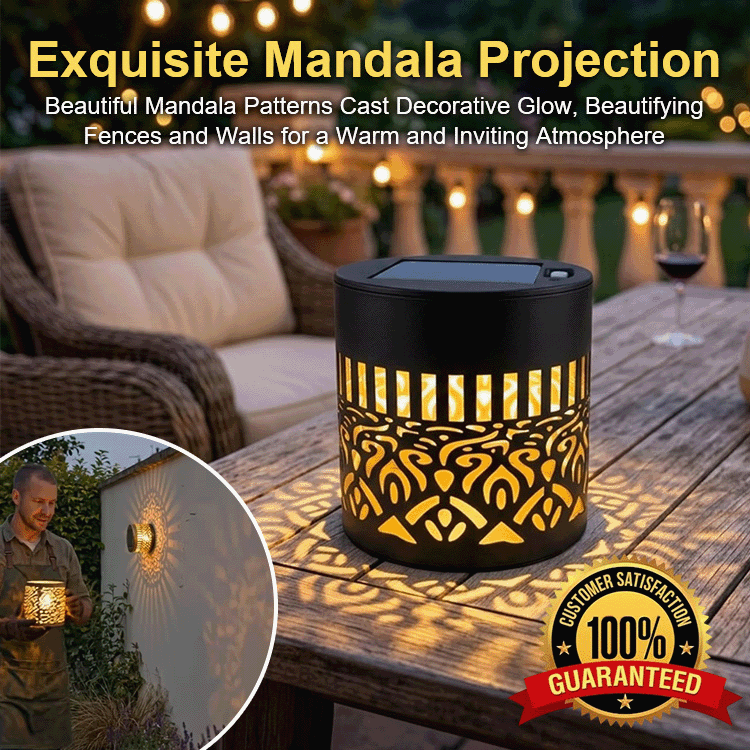 MandalaGlow™ Solar Projection Light