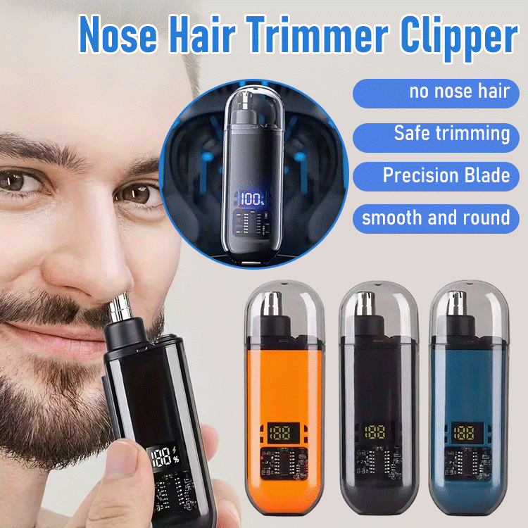 Digital Display Nose Hair Trimmer — Safe, Painless Grooming in Seconds