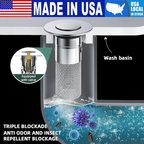 Eliminate Drain Odor Instantly — Pop-Up Sink Strainer