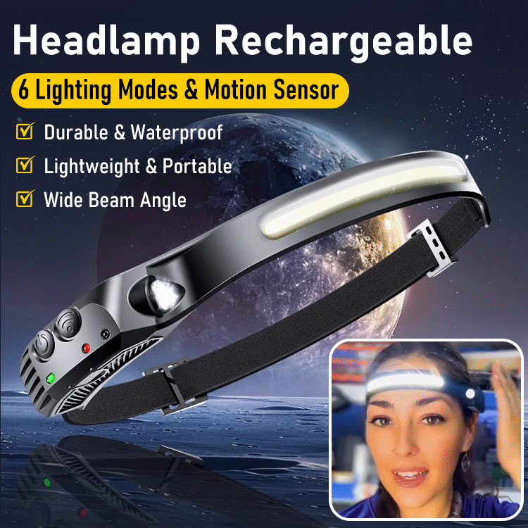 Rechargeable Wide-Beam Headlamp