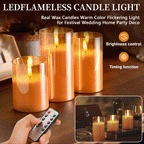 LumiFlick - Flameless LED Candles (3-Piece Set with Remote)