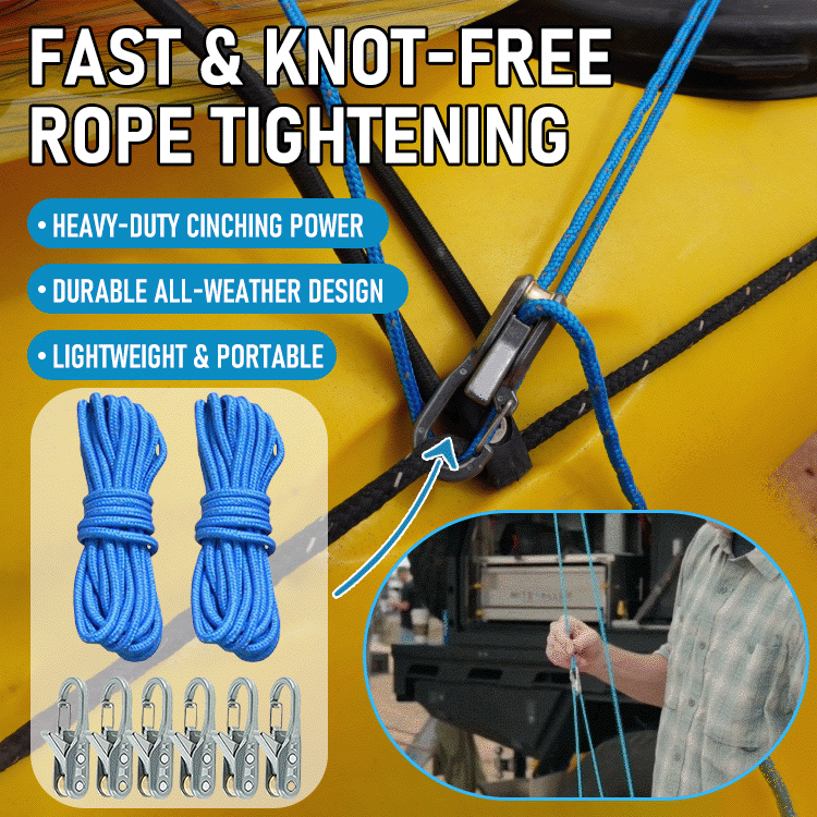 Rope Adjuster Tensioner Kit (6-Pack) — Heavy-Duty Outdoor Cinch System