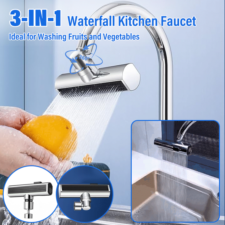3-in-1 360° Rotating Kitchen Faucet Spray Head