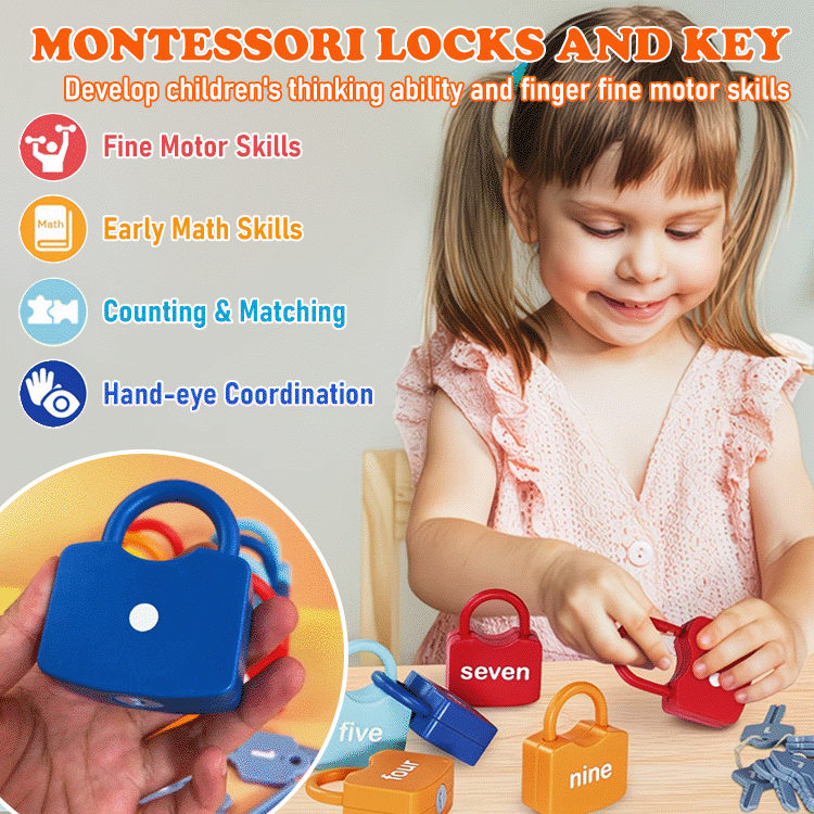 🧠 Montessori Lock & Key Learning Toy