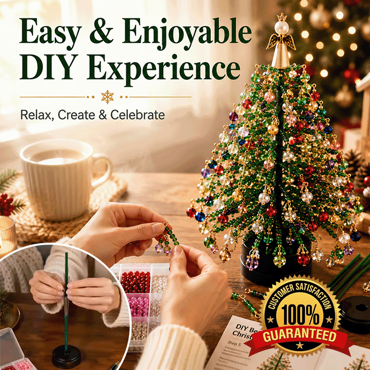 DIY Beaded Christmas & Halloween Tree Kit – Crystal Bead Holiday Tabletop Craft