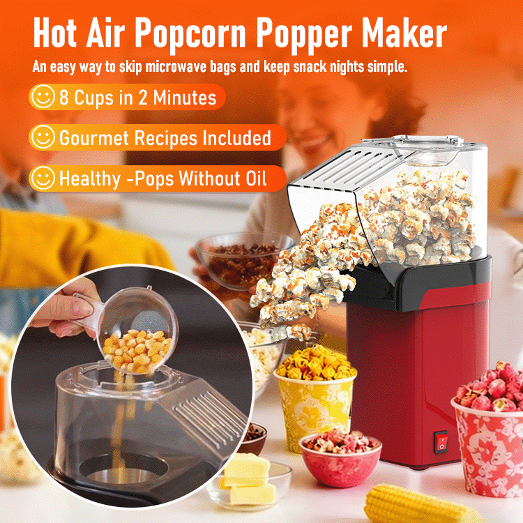 Hot Air Popcorn Maker 🍿 Last Day Sale – Up To 70% OFF