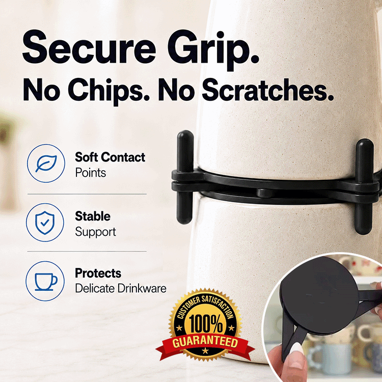 Adjustable Mug Stacker Organizer