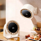 Rechargeable 100-Speed Brushless Turbo Desk Fan with Long Battery Life