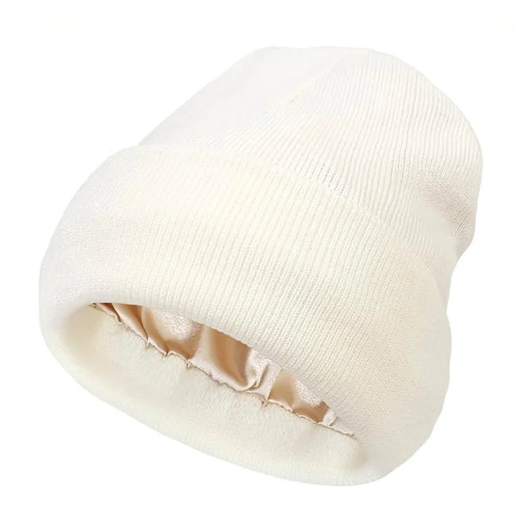 Satin-Lined Beanie — Warmth Without Static or Frizz