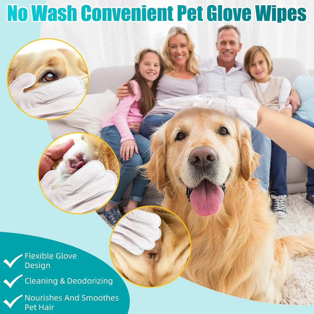 FurPure Pet Cleaning Gloves (Rinse-Free | 6-Pack)