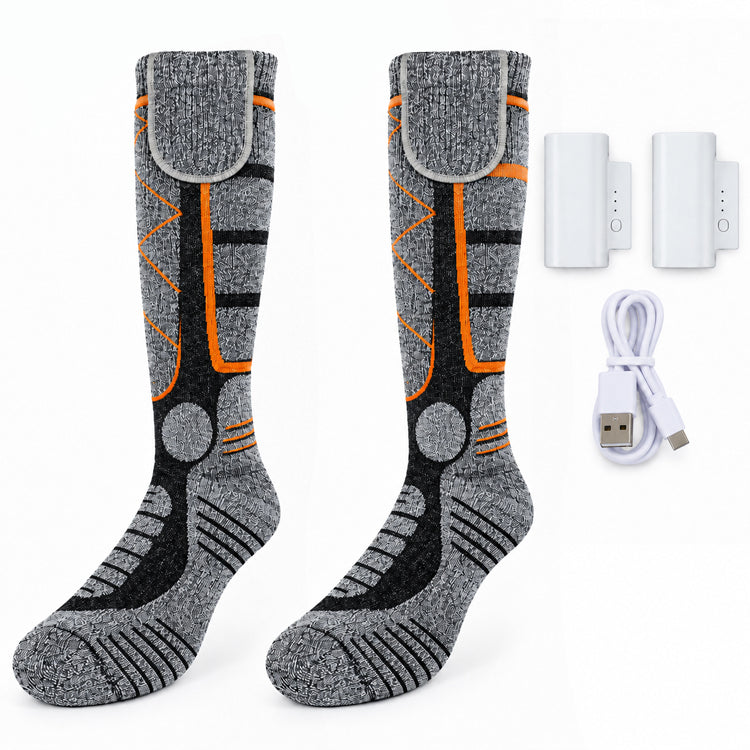 Rechargeable Heated Thermal Socks – 3 Heat Levels & Up to 8.5H Warmth