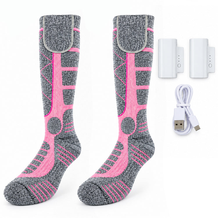 Rechargeable Heated Thermal Socks – 3 Heat Levels & Up to 8.5H Warmth