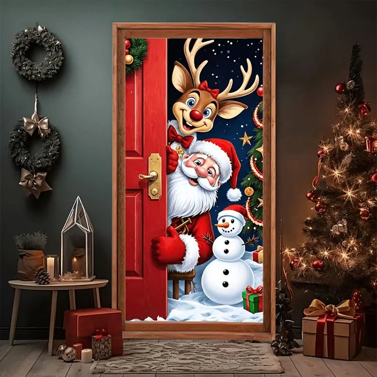 Christmas Full-Door Cover – 9 Festive Holiday Designs