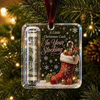 Christmas Cash Gift Ornament – Clear Money Holder Keepsake