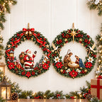 Large Size Wooden Christmas Door Sign