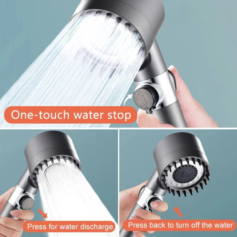 Shower head with massage for instant relaxation