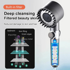 Shower head with massage for instant relaxation