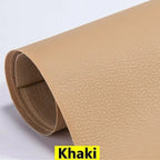 Self-adhesive leather repair patch