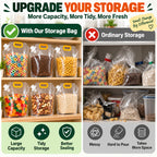 Reusable Airtight Dry Food Storage Bag – Stand-Up Easy-Pour Pantry Container