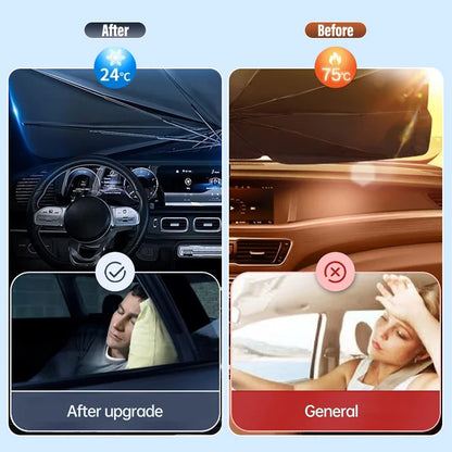Foldable Umbrella Sun Shade for Car Windshield