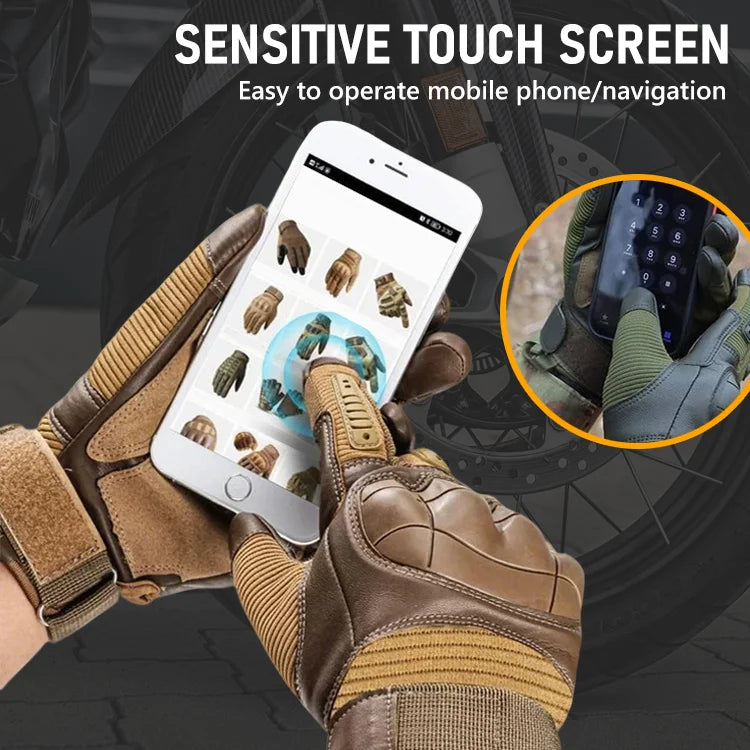 Heavy-Duty Outdoor Tactical Gloves with Touchscreen Fingertips