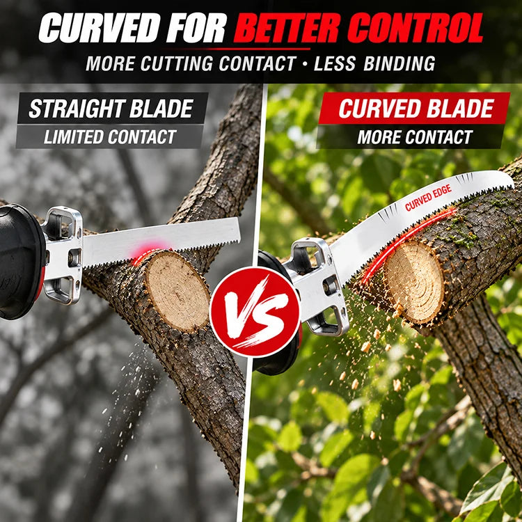 4-Piece Curved Pruning Saw Blade Set – 6″/9″/12″/15″ Reciprocating Saw Blades