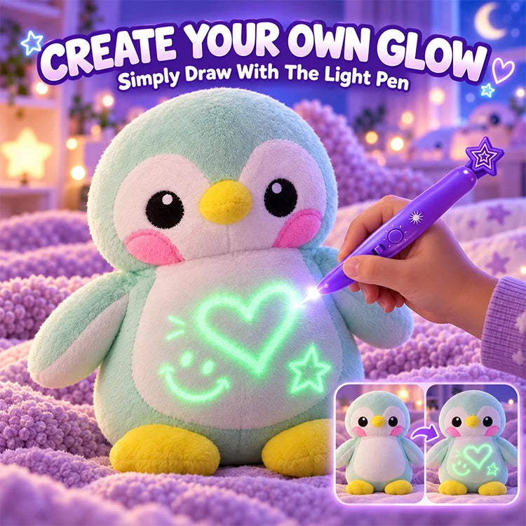 Glow & Doodle Plush Friend – Mess-Free Light Drawing & Cuddle Toy