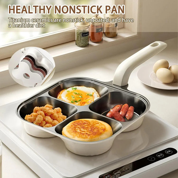Premium Titanium Interior Breakfast Pan — Designed for Smooth, Even Cooking