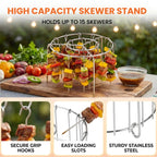 24-Skewer Vertical Kabob Rack for Air Fryer & Oven