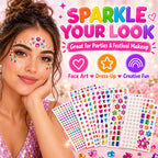 Self-Adhesive Rhinestone Gem Stickers – 3000-Piece Mixed Shape Craft Set