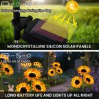 🌻 65K+ SOLD! 2026 UPGRADED Solar Sunflowers