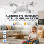 Remote Control Ceiling Fan Light – Dimmable 3-Color LED Fan Lamp