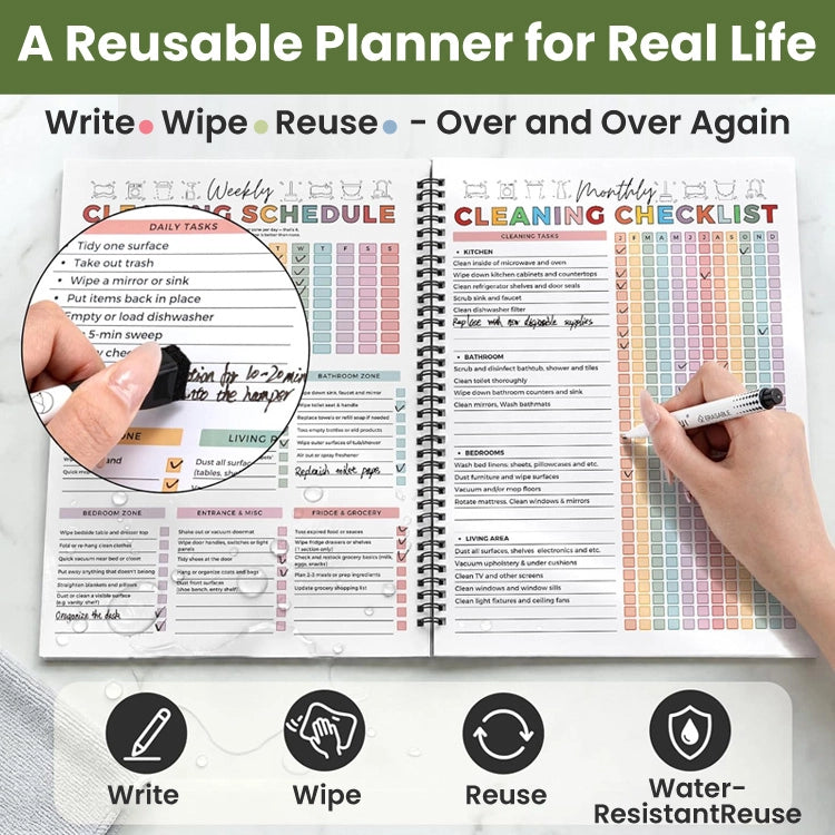 ADHD-Friendly Cleaning Planner – Home Organization & Daily Cleaning Checklist