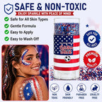🦅4th of July Glitter Stick✨🔔Red, White & Blue Body & Hair Sparkle