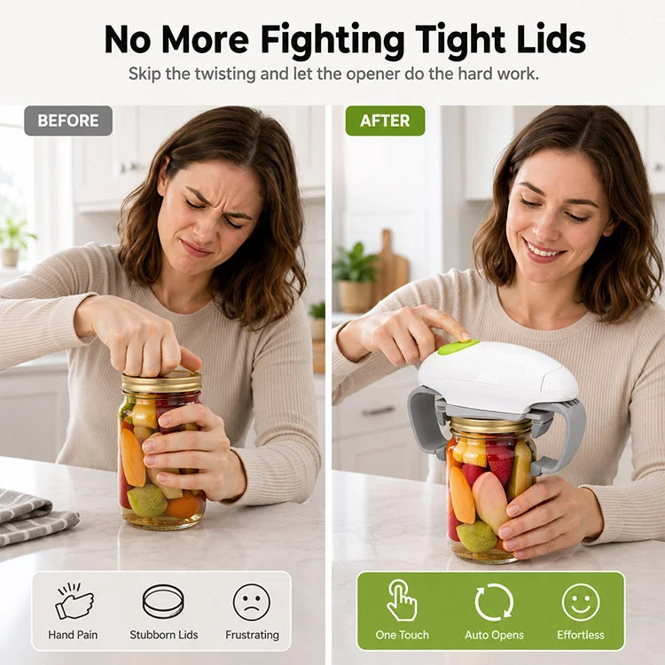 One-Touch Fully Automatic Electric Jar Opener