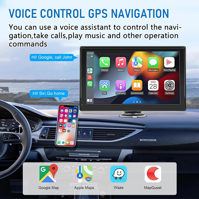 DriveMate™ – Upgrade Any Car with Wireless CarPlay (7″ Display)