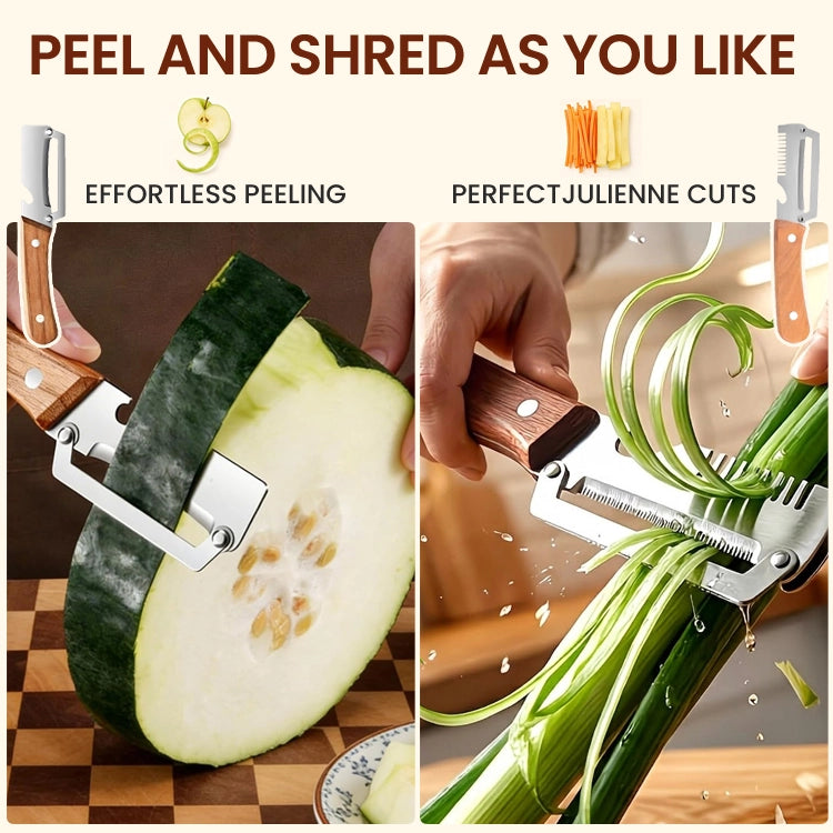 Stainless Steel Peeler & Julienne Shredder Set
