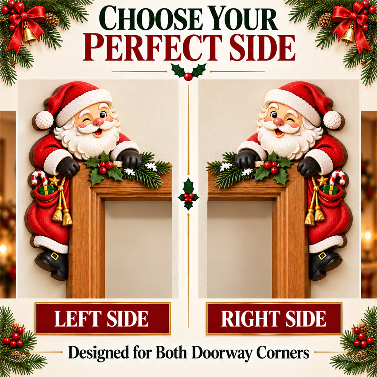 Peekaboo Christmas Corner Decor – 8 Festive Door Frame Characters