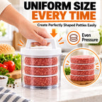 5-Layer Stackable Burger Patty Maker Press – Prep, Stack & Store
