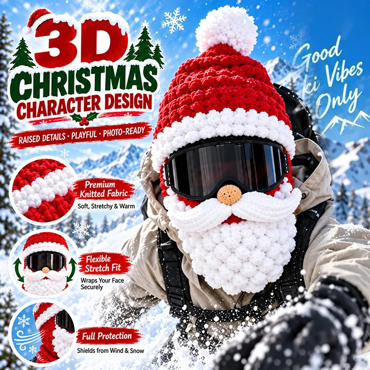 3D Christmas Knit Ski Mask