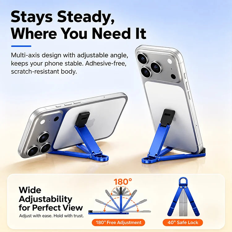 Foldable Aluminum Keychain Phone Stand