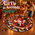 New 3D Christmas Illusion Round Rug – Fun Holiday Accent Floor Mat