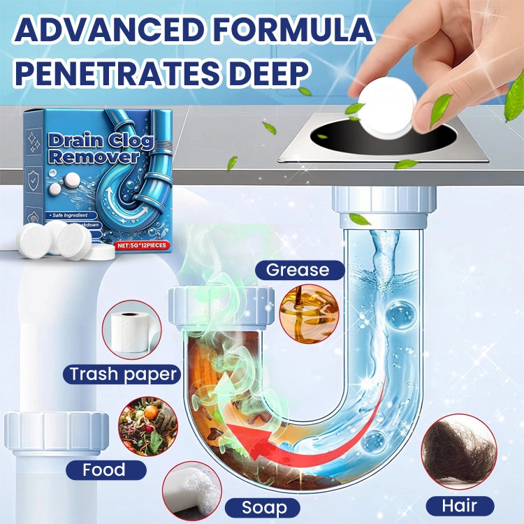 Foaming Drain Cleaning Tablets — Clear Odors & Help Keep Pipes Flowing Smoothly