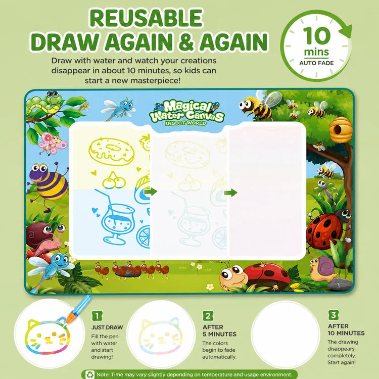 Reusable Water Magic Drawing Mat — Creative Learning Gift For Kids