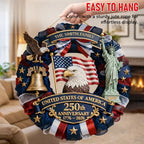 Personalized American 250th Anniversary Wooden Sign – Family Forever United