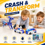 2-in-1 Magnetic Crash-Transforming Cars